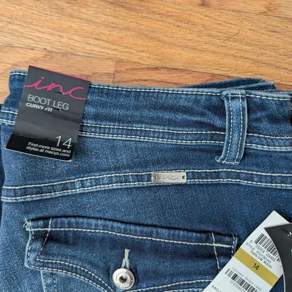 INC International Concepts Women's Dark Blue Boot Cut Jeans - Picture 1 of 4